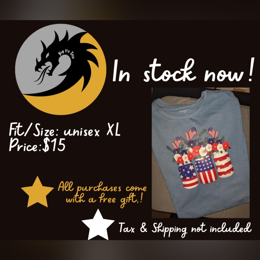 Unisex XL Americana Tee